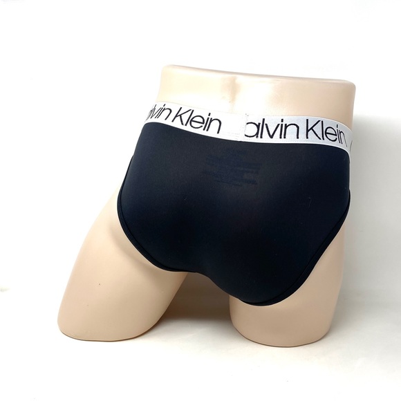 Calvin Klein Microfiber 3 Pack Hip Briefs Black Men's Underwear NP22110001 - Picture 2 of 13